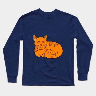 Orange Kitty Long Sleeve T-Shirt